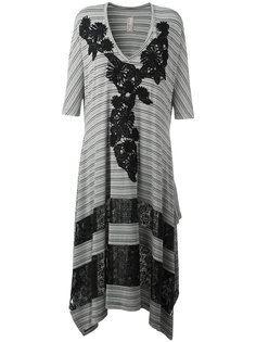 полосатое асимметричное платье  Antonio Marras