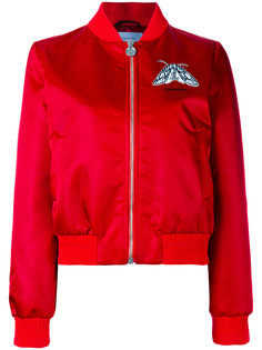 атласная куртка-бомбер с  ввышивкой Carven