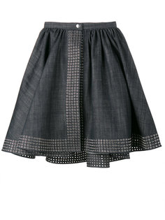 расклешенная джинсовая юбка Alaïa