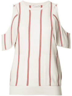 трикотажная блузка с вырезными деталями на плечах Brunello Cucinelli