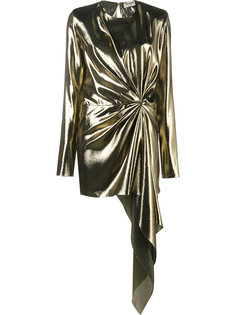 асимметричное драпированное платье Saint Laurent