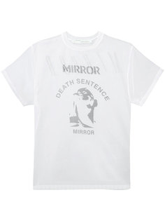 прозрачная футболка с принтом mirror Off-White