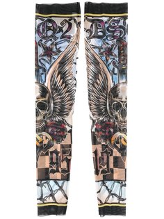 рукавами с принтом татуировки с черепами Dsquared2