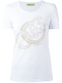 футболка с цветочными элементами Versace Jeans