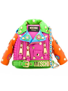 biker jacket crossbody bag Moschino