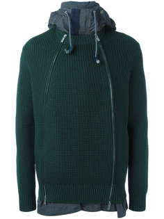 deconstructed hooded jacket Sacai