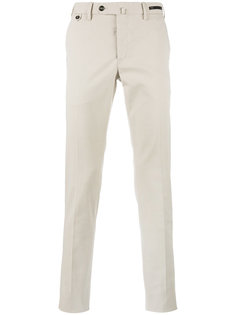 однотонные узкие брюки Pt01