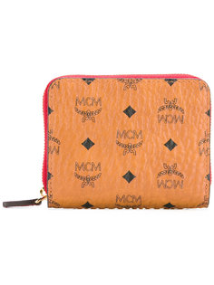 кошелек с логотипом на молнии MCM