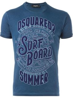 футболка с принтом логотипа   Dsquared2