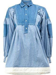 patchwork denim dress Sacai
