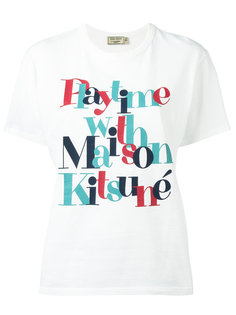 slogan logo T-shirt  Maison Kitsuné