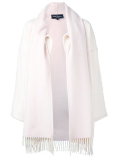 fringed scarf detail coat Salvatore Ferragamo