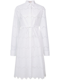 chevron broderie anglaise dress Alaïa