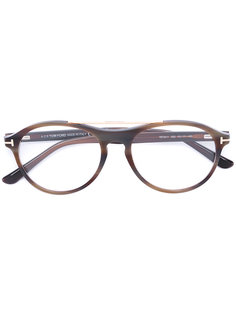 очки в круглой оправе Tom Ford Eyewear