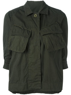 crinkled effect military jacket Sacai