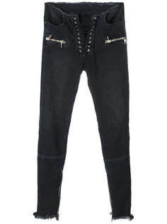 облегающие джинсы на завязках Unravel Project