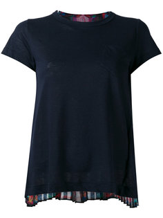 crochet lace printed T-shirt Sacai