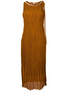 plissé pleated frayed edge dress Nina Ricci