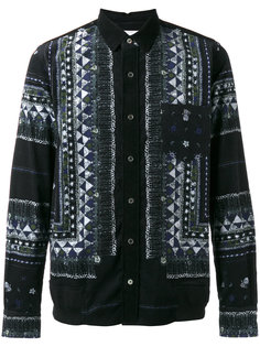 aloha scarf print corduroy shirt Sacai