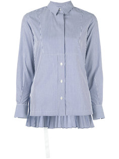 pinstriped pleated shirt Sacai
