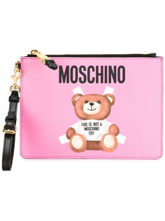 toy bear paper cut out clutch Moschino