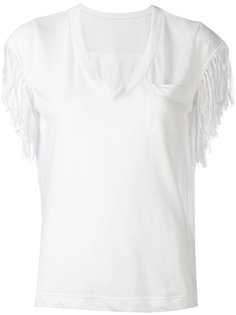 fringed T-shirt Sacai