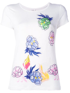 футболка с цветочным принтом Blumarine