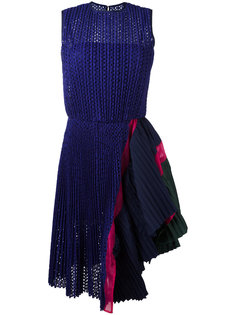 asymmetric dot lace dress Sacai