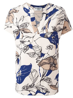 блузка с цветочным рисунком и V-образным вырезом Essentiel Antwerp