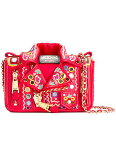 biker jacket shoulder bag Moschino