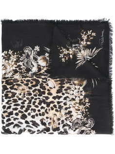 леопардовый шарф Roberto Cavalli