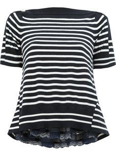 striped knitted top Sacai
