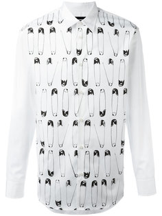 safety pin print shirt Dsquared2
