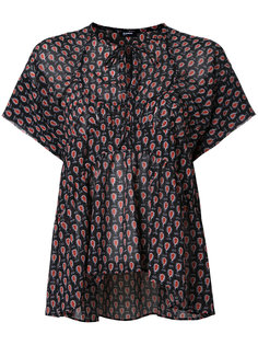 блузка с короткими рукавами Jil Sander Navy