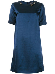 платье шифт с декорированной горловиной S Max Mara