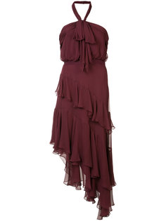 ruffled halterneck dress Cinq A Sept