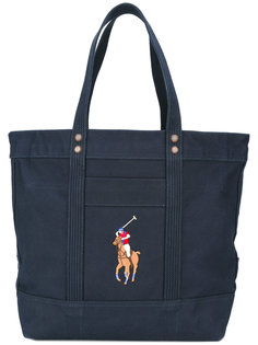 сумка-тоут с вышитым логотипом Polo Ralph Lauren