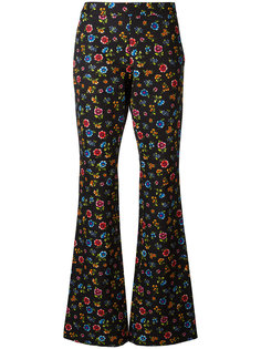 flower power flared trousers Moschino