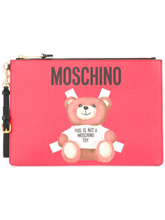 toy bear paper cut out clutch Moschino