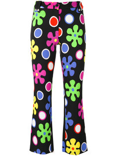 flower power cropped trousers Moschino