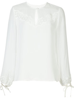 lace insert blouse Rebecca Taylor