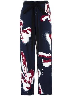 floral print wide trousers Cédric Charlier