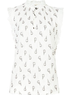 floral print sleeveless blouse Rebecca Taylor