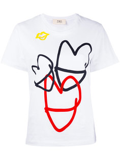 stylised lips print T-shirt   Ports 1961