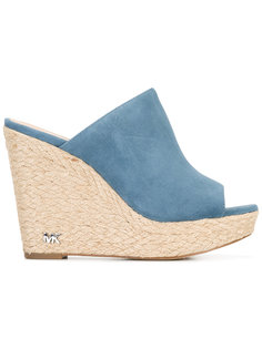 denim wedge mules Michael Michael Kors