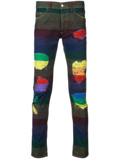 rainbow stripe jeans  Palm Angels