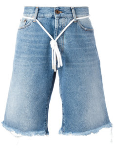 frayed denim shorts Off-White