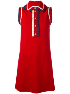 Web trim ruffled dress Gucci