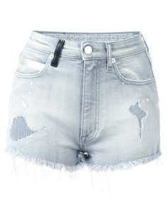 distressed denim shorts Marcelo Burlon County Of Milan