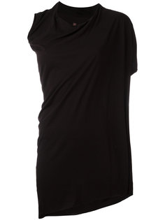 асимметричная футболка с драпировкой Rick Owens Lilies